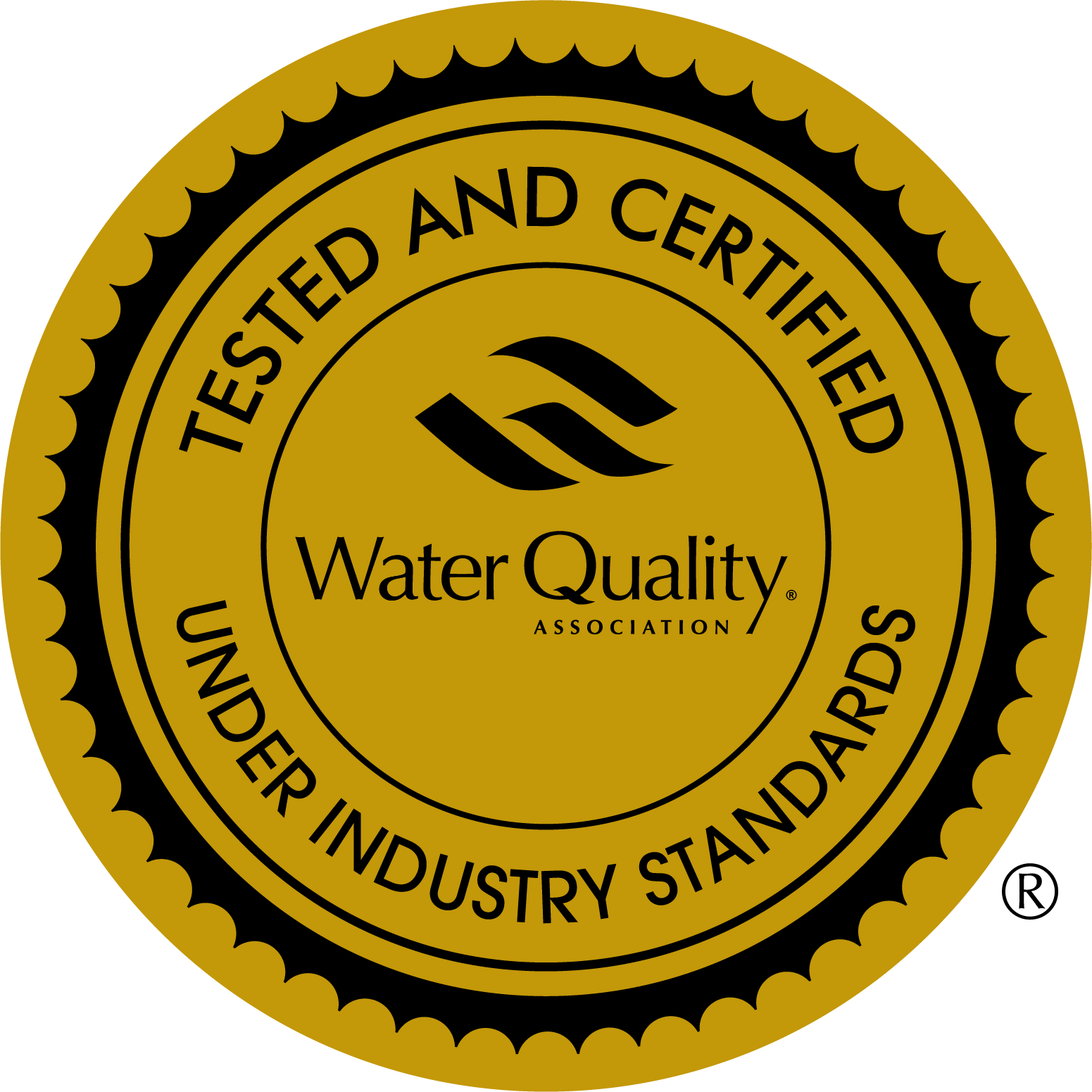 Water Quality Association Gold Seal — Tested and Certified Under Industry Standards